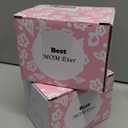 SET OF 2, Tergi Mothers Day Gifts - Best Mom Ever Mug Gifts for Mom - Floral Embossed Pattern Ceramic Coffee Mug 13.5OZ