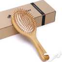Natural Bamboo Hair Brush for Softening and Improving Hair Texture Soothing Massage to Improve Dandruff - Eco-friendly Wooden Comb for All