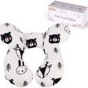 KAKIBLIN Baby Travel Pillow, Pillow for Head and Neck, Upgraded Baby Neck Support Pillow for Car Seat,Pushchair,Travel (Bear)