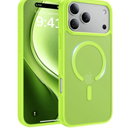 Magnetic for iPhone 17 Pro Max Case, [Anti-Slip] [Military-Grade Drop Protection] [Camera Protection] Skin-Friendly Slim Shockproof Protective Case for iPhone 17 Pro Max, Fluorescent Green