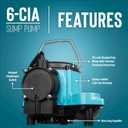 Little Giant 6-CIA 115 Volt, 1/3 HP, 2760 GPH Cast Iron Submersible Sump Pump with Integral Diaphragm Switch, 25-Ft. Cord, Blue, 506125