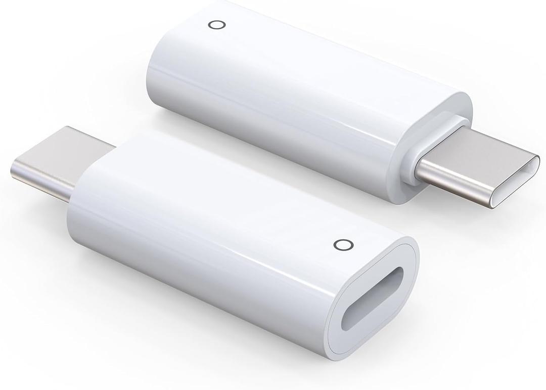 TechMatte USB C Pencil Adapter Designed for Apple Pencil 1st Gen, Only Compatible with iPad 10th /11th A16 2025 Gen,USB-C to Lightning Pencil Charging Adapter,Support Charging & Connection(2Pack) (two pieces)