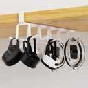 Tumbler Lid Organizer, Space Saving Water Bottle Lid Organizers Under Cabinet Cup Lid Organizers Multi-Purpose Hook for Kitchen Organizer and Storage (White)