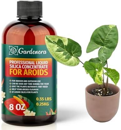 𝐏𝐑𝐄𝐌𝐈𝐔𝐌 Liquid Silica Plant Supplement - 8oz (250mL) - AROIDS Plants Liquid Silica Boost Fertilizer - Stronger Stems & Healthy Leaves for Indoor & Outdoor Aroids Plants (Makes 45 Gallons)