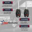 Key Fob Keyless Entry Remote fits 2008 Honda Fit / 2005-2010 Honda Odyssey / 2006-2014 Honda Ridgeline (OUCG8D-380H-A), Set of 2