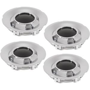 LEAPTREND 4pcs Chrome Wheel Center Caps 6 Lugs Fit for 2009-2013 Chevy/Chevrolet Avalanche 1500, Silverado 1500; 2009-2014 Suburban 1500, Tahoe Pickup Truck SUV 20" Rim Hub Cover Replace 9597347