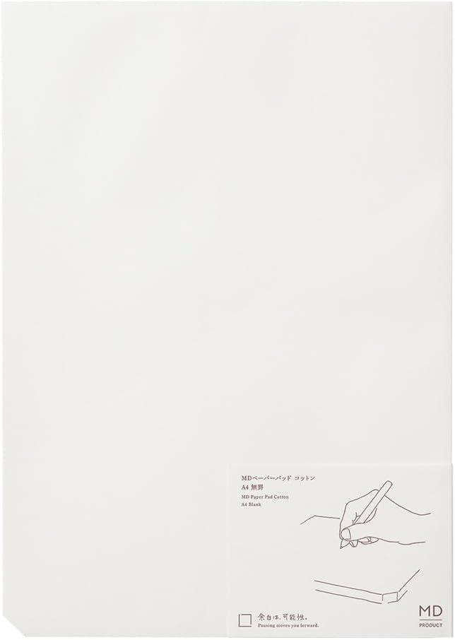 Midori 15238006 Memo MD Paper Pad, Cotton A4, Unlined