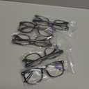 CCVOO +2.0 Clear Vision Reading Glasses for Women  5-Pack Blue Light Filtering Readers with Spring Hinges (*C2 Flower Mix)