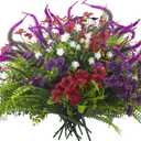 20Pcs Artificial Flowers for Outdoor UV Resistant & Waterproof, Realistic Fade-Proof Faux Greenery Shrubs Hanging Plants for Garden Porch Yard Lawn Patio Decorations (Vibrant Colors)