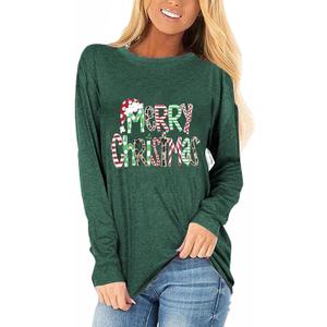 Christmas Shirts for Women Retro Pink Santa Vintage Cute Christmas Tree and Bow Graphic Xmas Vacation Tees Top (Small, 77-p1)