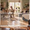 Clear Acrylic Extra Wide Baby Gate and Dog Gate, 57.5-65.7 in Wide
