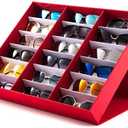 TRIUMPH VISION Sunglasses Organizer Storage Eyeglasses Holder - Multiple Glasses Case Box Eyewear Case with Lid