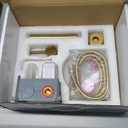 BESy Shower System with 10 Inch Round Rain Shower Head and Handheld Wall Mounted, High Pressure Rainfall Shower Faucet Fixture Combo Set with 2 in 1 Handheld Showerhead for Bathroom, Brushed Gold