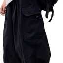 Gothic Harajuku Cargo Pants Y2K Women Wide Leg Joggers Hippie Streetwear Loose Baggy Trousers