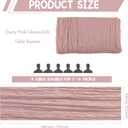10 Pack Dusty Pink Cheesecloth Table Runner 6FT Boho Gauze Fabric Table Runner Vintage Rustic Sheer Runners for Wedding Party Bridal Baby Shower Long Table Decorations