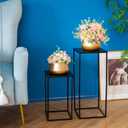 Black Plant Stand Indoor: 15.4"+23.6"+31.5 Tall Pedestal Stand for Wedding Centerpieces Party Event Center Pieces Decoration for Table Home Decor 1 Set