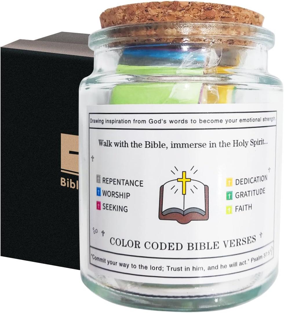 Christian Gifts for Women, Read Me When Bible Verses Jar For Daily Encouragement, Inspirational Prayer & Reflection