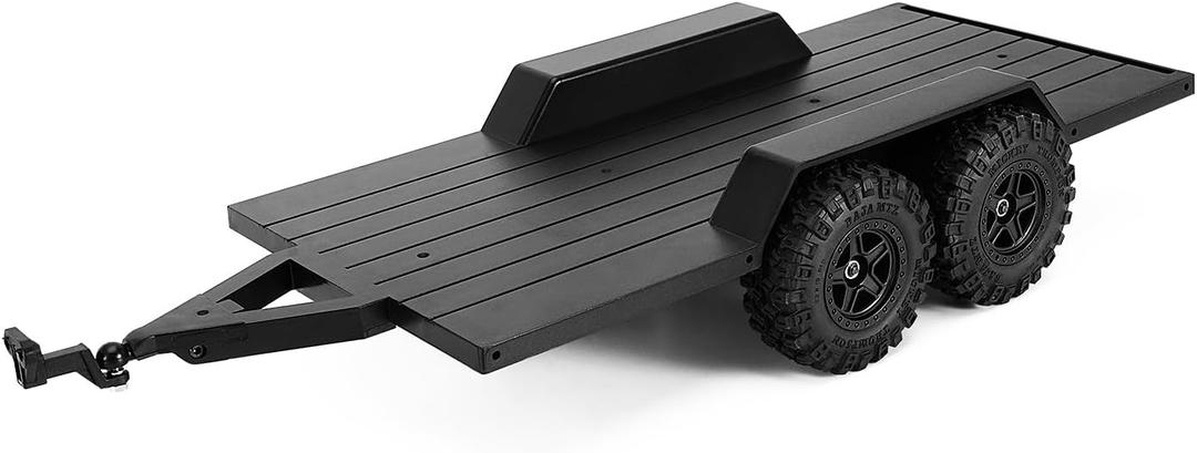 INJORA Utility Trailer with Hitch for 1/18 RC Crawler Car TRX4M Upgrade
