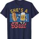 Funny Oktoberfes Hes the Wurst Shes a Brat Couples Matching T-Shirt, L