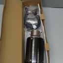 Motorcycle Exhaust, Slip-on Motorcycle Muffler, Carbon Fiber Slip on Exhaust Muffler, Fit for Z900 GSXR750 CBR650 and more, with Complete Accessories, Black
