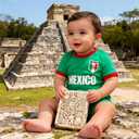 Baby Girl Soccer Clothes Baby Boys Romper Toddler Soccer Outfit Infants Jumpsuit Cute Comfortable 0-24 Months (Mexico-green)