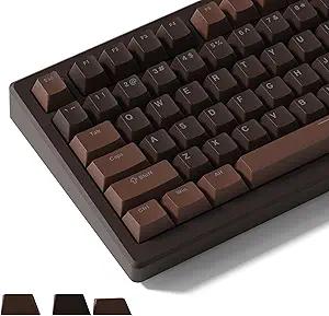 Womier Keycaps for Mechanical Keyboard, PBT Shine Through Keycaps Cherry Profile Key Cap 60 65 75 100 Percent for 61/64/68/84/87/100/104/108 Retro Gaming Mechanical Keyboard