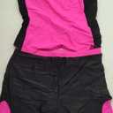 Daci Women's Plus Size Tankini Swimsuit - Two Piece Rash Guard with Capris Shorts and Athletic Racerback Bathing Suit, Size: 16W