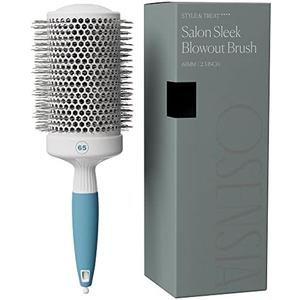 Round Brush for Blow Drying - Extra Large Ceramic Ion Thermal Barrel for Precise Styling and Maximum Volume - Lightweight Hair Brush for Smooth Manageable Hair (Bristle 3.4 in, Barrel 2.5 in)