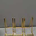 Plate Holder Easel Display Stand - 6 inch Metal Plate Stands for Display - Tabletop Picture Stand - Gold Iron Easels for Display Pictures | Photo Frames | Book | Decorative Plates | Plaque - 3 Pack