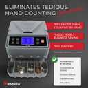 Cassida C300 Professional USD Coin Counter, Sorter and Wrapper/Roller, 300 coins/min, with Quickload and Printing-Compatible,Gray, Portable