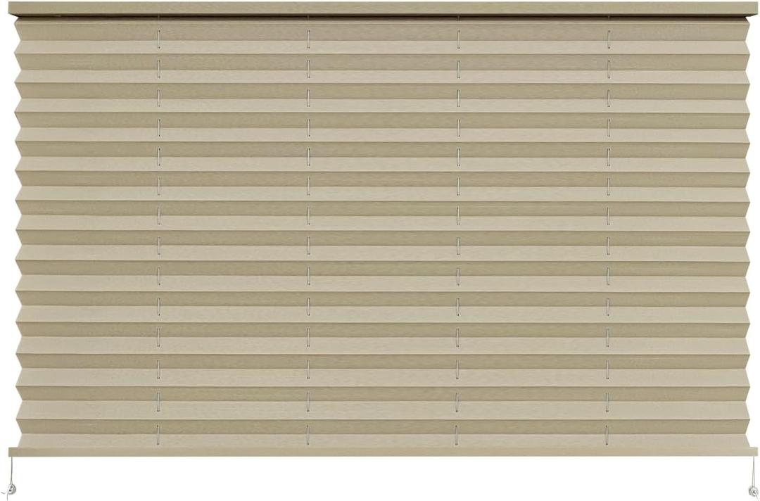 Dulepax RV Blinds, Pleated Shades - 62" W x 38" L Cappuccino RV Window Shades for Camper, Travel Trailers, Motorhome Windows