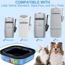 Genie Refill Bags for Cat Dog 2 Pack - Total 56FT Lasts Up to 8 Months - 2026 New Superior Odor Control for Dog Poop Cat Litter Bags - Pet Waste Refill Bags Fits Pet Genie and Litter Genie Pails