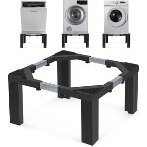 Nefish Steel Laundry Pedestal Height 12" Heavy Duty Washing Machine Pedestals Stand Adjustable Refrigerator Base with 4 Strong Feet 21-29 Inch Universal Appliance Stand Multi-Functional Base for Dryer Nefish Steel Laundry Pedestal Height 12" Heavy Duty Washing Machine Pedestals Stand Adjustable Refrigerator Base with 4 Strong Feet 21-29 Inch Universal Appliance Stand Multi-Functional Base for Dryer