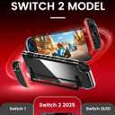 WEOTOO Protective Case for Nintendo Switch 2 (2025), Split Design Shell, Clear Switch 2 Case, Scratch-Resistant, Shockproof, Ergonomic Cover Accessories for JoyCon Controller & Console