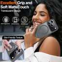 MOZOTER for iPhone 17 Pro Case with Kickstand,[Compatible with MagSafe] [12FT Military Grade Protection] Slim Translucent Matte Shockproof Phone Case,6.3",Gray