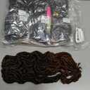 Faux Locs Crochet Hair 12 inch - 6packs/Lot Bo Faux Locs Crochet Hair Curly Dreadlocks Synthetic Faux Locs Braiding Hair Extensions (20 Roots/Pack) #T1B/30
