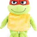 Jay Franco Weighted Nickelodeon Teenage Mutant Ninja Turtles Raphael Plush Pillow Buddy - Super Soft Turtle Tots Character Pillow - Polyester Microfiber, 17 Inches, 2.5lbs