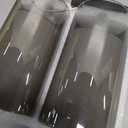 Rechargeable Flameless Candles, Flickering LED Candles, Real Wax Candles with Remote and Timers, Glass Pillar Candles 3D Wick for Wedding Festival Home Decoration, 6" Candle Set of 2,Grey (Gray)