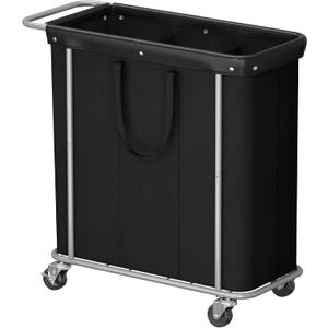 Lifewit 200L Large Laundry Basket with Wheels, Tall 3 Section Laundry Hamper Organizer, Rolling Laundry Cart with Steel Frame & Removable Bag for Luandry Room Bathroom Bedroom, Black