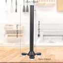 Paper Towel Holder Countertop, Black Standing Paper Roll Holder for Kitchen, Stainless Steel Standing Paper Towel Holder with Suction Cup Base, Easy One-Handed Tear (Black)