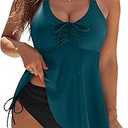 Blooming Jelly Womens Tankini Swimsuits Modest Tummy Control Bathing Suit Two Piece Swim Suit 2025 Swimwear with Bottoms XL