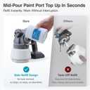 Tilswall Brushless Cordless Paint Sprayer Compatible with Dewalt 20V Battery (Battery Not Included), Easy Side-Fill, Electric HVLP Spray Paint Gun for House Painting, Furniture, Cabinets, Outdoor