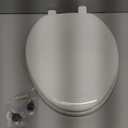 KOHLER Stonewood Quiet-Close, Elongated Toilet Seat Soft Close, Durable Wood, Easy Installation, Universal Fit, Home Essentials, White Finish, K-20466-0