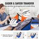 VEVOR Patient Lift U-Sling with Head Support- Medium Size, Divided Leg Transfer Sling for Bathing, Patient Lift Medical Sling for Elderly, Disabled, Bedridden, 600LBS