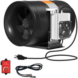14 Inch Inline Duct Fan with Speed Controller - EC Motor Ventilation Exhaust Fan for Heating Cooling Booster, Grow Tents, Hydroponics, NSK/SKF bearings, ETL Listed