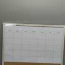 Calendar Whiteboard for Wall, 18x24 Inches Whiteboard Calendar Cork Board Combo, Magnetic Monthly White Board with Wood Framed, Hanging Dry Erase Board for Kitchen Home Office School Planner