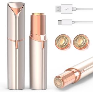 Facial Hair Removal for Women Men, Electric Shaver for Women,Eyebrow & Facial Trimmer,Double Rotating Blades Hair Remover for Upper Lip Chin Peach Fuzz Brow Hair Removal