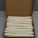Treela 36 Pieces Flameless Taper Candles Flickering Faux LED Battery Operated Electric Fake Candles for Christmas Halloween Birthday Wedding Party(Ivory White,0.8x11 Inches,Smooth)