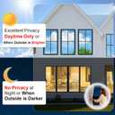 2 x Savvy Choice Window Privacy Film One Way Daytime Privacy Static Cling Sun Blocking Anti UV Reflective Window Tint for Home and Office, Black-Silver, 17.5 inch X 78.7 inch