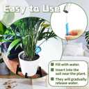 Bvrbaory 10 Pcs Watering Cans,Plant Watering Globes,Plastic Self-Watering Bulb for Indoor Outdoor Potted Flower,Blue
